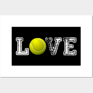 Tennis distressed ball t shirt cute dad mom love Posters and Art